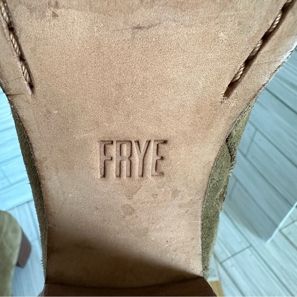 Frye ankle Tan Suede Studded Nora Side Zip women’s Booties - Picture 14 of 15
